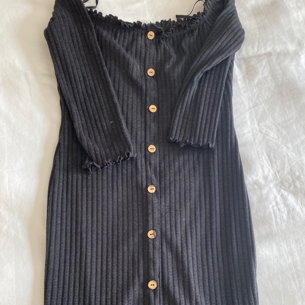 Black soft off the shoulder dress